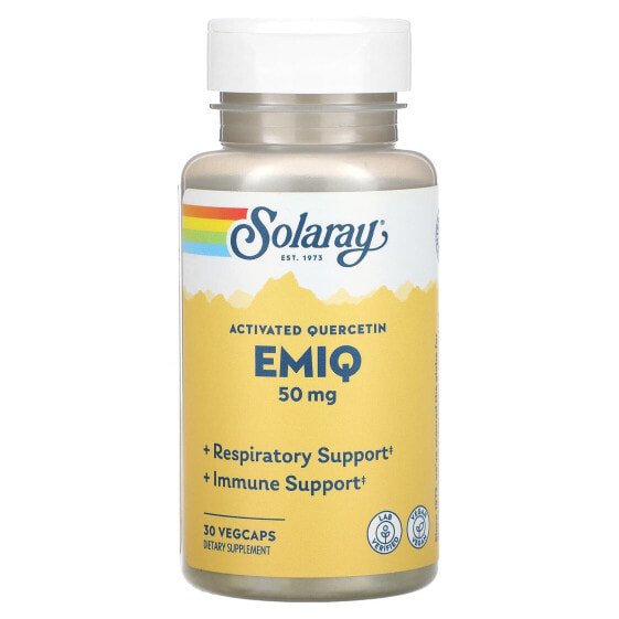 Solaray, Активированный кверцетин, Emiq, 50 мг, 30 растительных капсул