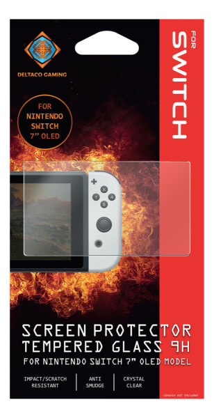 Deltaco GAM-151 - Screen protector - Nintendo Switch - Transparent - Tempered glass - Scratch resistant - Clear screen protector