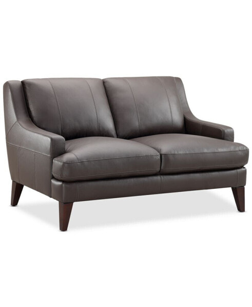 Collyn 59" Modern Leather Loveseat, Created for Macy's