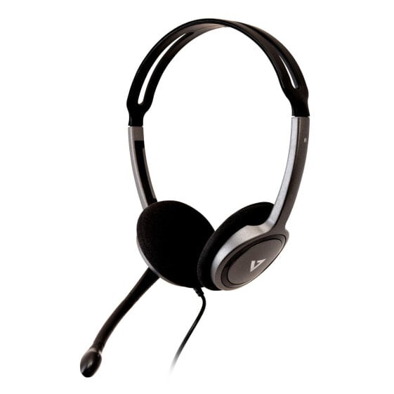 Игровая гарнитура V7 HA212-2EP - Headset - Head-band - Calls & Music - Черно-серая - Наушники - 1.8 м
