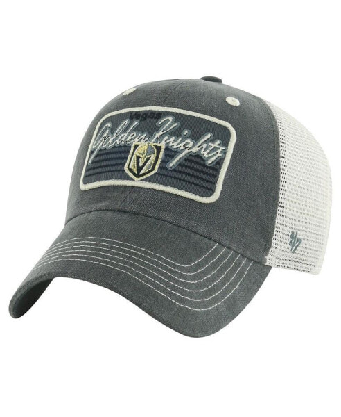 Men's Charcoal Vegas Golden Knights Five Point Patch Clean Up Adjustable Hat