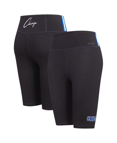 Women's Black Chicago Cubs City Scape Bike Shorts