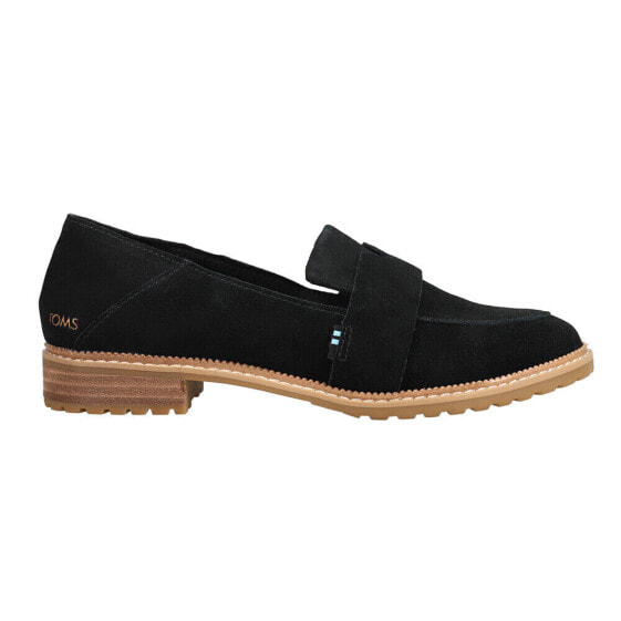 TOMS Mallory Loafers Womens Black Flats Casual 10019206T