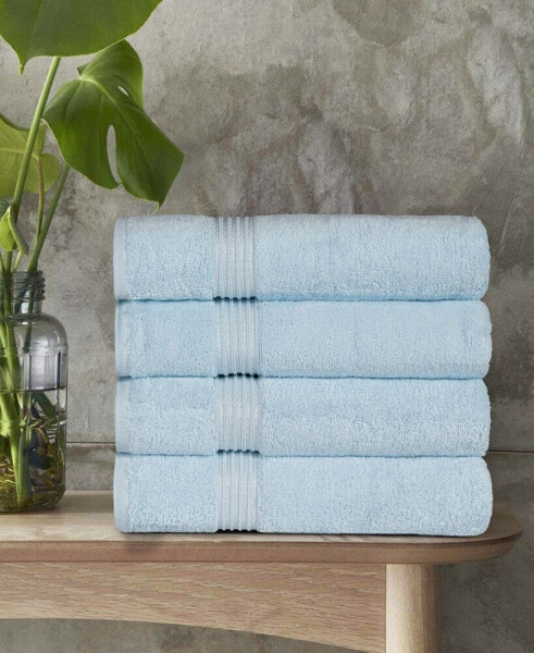 Solid Quick Drying Absorbent 6 Piece Egyptian Cotton Assorted Towel Set