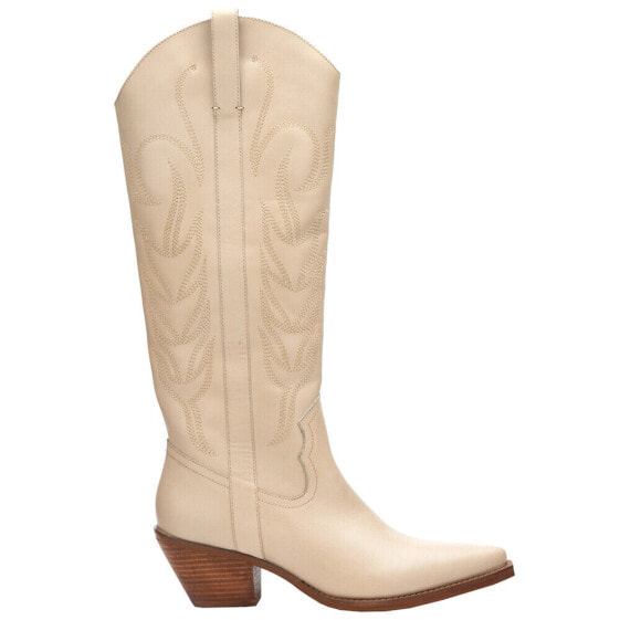 COCONUTS by Matisse Agency Pointed Toe Cowboy Womens Off White Casual Boots AGE