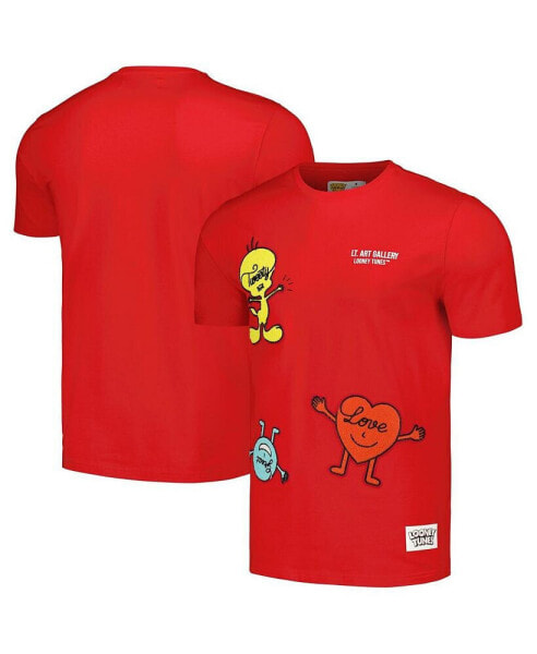 Men's and Women's Red Looney Tunes Positive Energy T-shirt