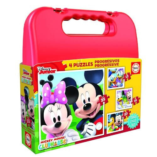 Пазл для малышей EDUCA BORRAS Mickey Mouse Прогрессивные Пазлы в чемоданчике