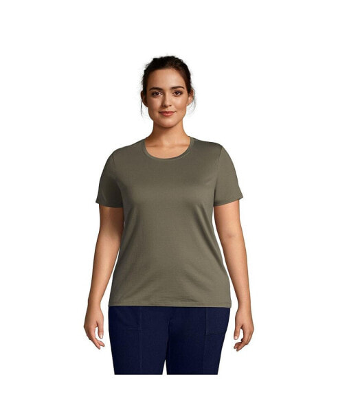 Plus Size Relaxed Supima Cotton Crew Neck T-Shirt