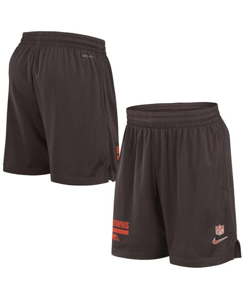 Men's Brown Cleveland Browns 2024 Sideline Performance Mesh Shorts