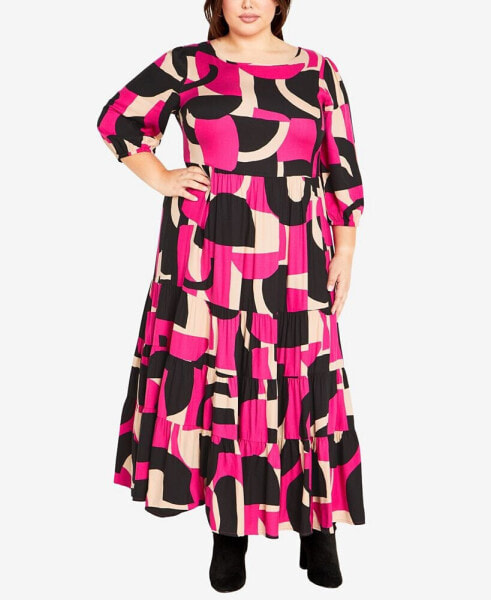 Plus Size Gia Print Maxi Dress