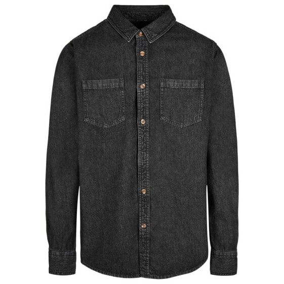 BUILD YOUR BRAND Denim long sleeve shirt