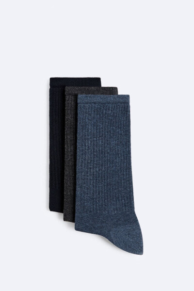 Pack of 3 ribbed socks