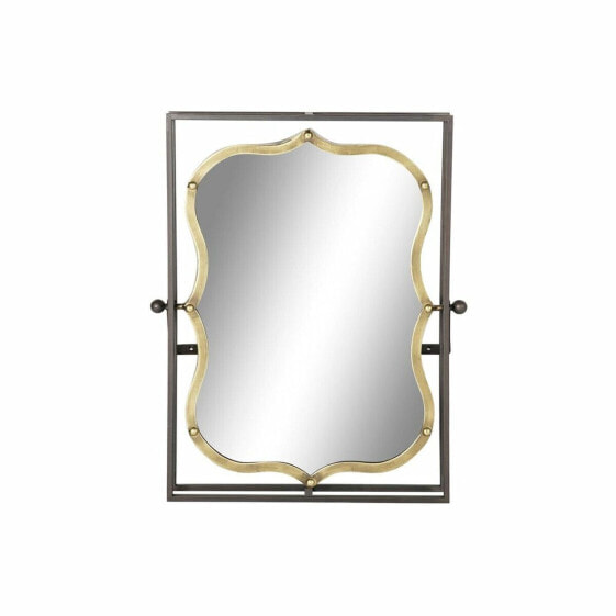 Зеркало настенное DKD Home Decor Металлическое Чёрное Позолоченное (51.5 x 12 x 65 см)