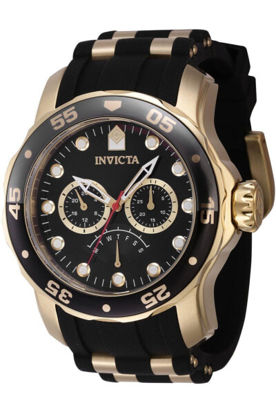 Invicta Men's Pro Diver 48mm Silicone Stainless Steel Quartz Watch Black (Mod...