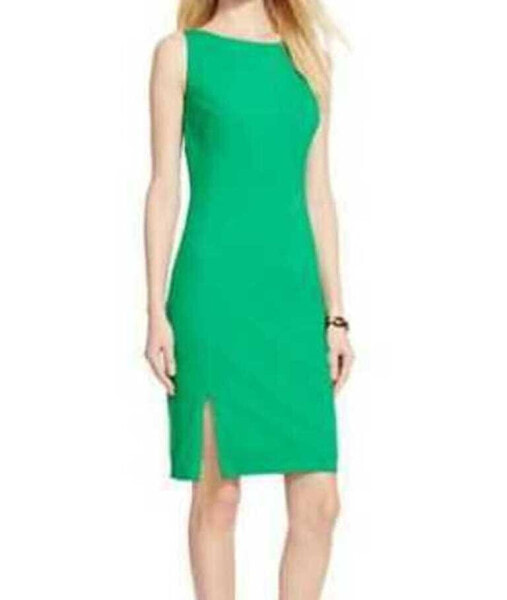 Lauren Ralph Lauren Women's 5344 Karlena Sleeveless Jewel Neck Dress Green 12