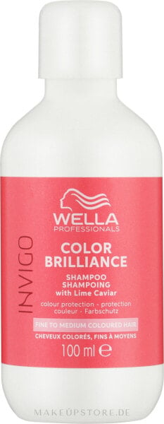 Schützendes Shampoo für feines bis normales, coloriertes Haar - Wella Professionals Invigo Brilliance Fine Hair Shampoo 100 ml