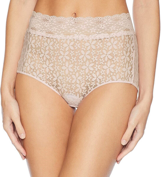 Wacoal 253419 Women's Halo Lace Brief Panty Underwear Khaki Size Medium