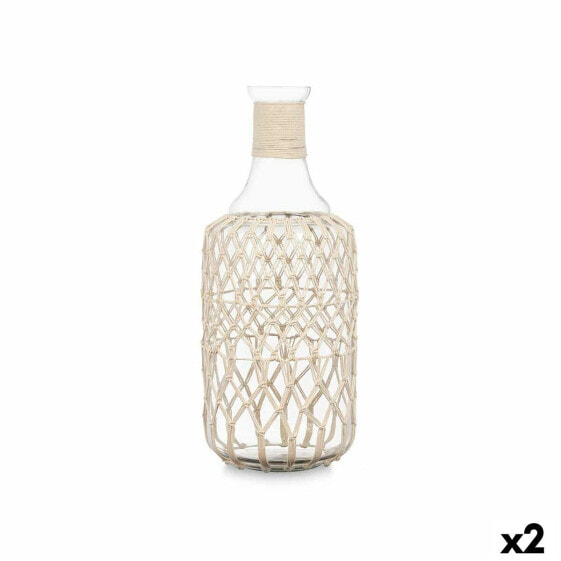 бутылка Декоративный Белый Прозрачный Cтекло Веревка 19 x 48 cm (2 штук)