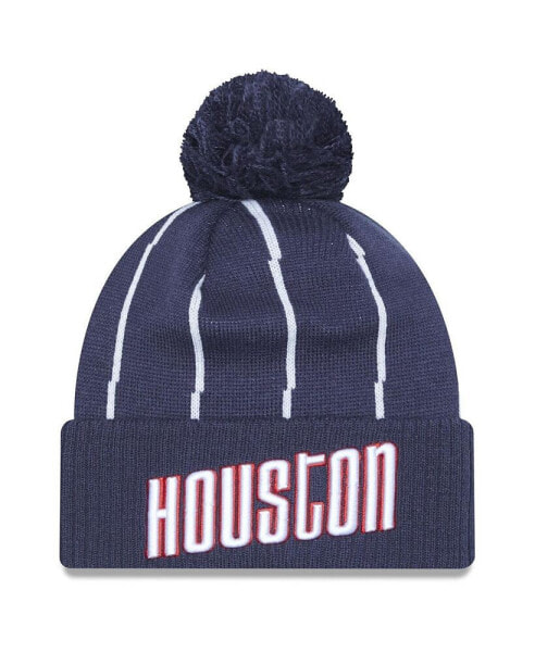Men's Gray Houston Rockets 2022/23 City Edition Official Cuffed Pom Knit Hat