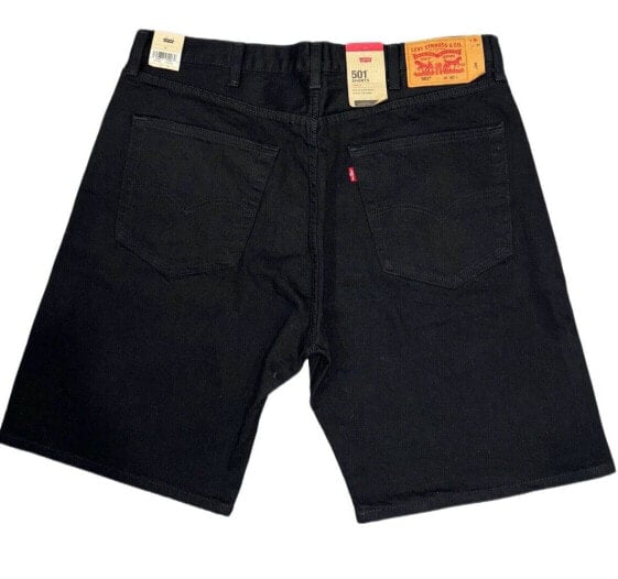 Levi's 501 Shorts Men's Original Fit Black Denim Stretch Shorts 365120040