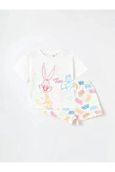 Детская одежда и обувь LC WAIKIKI Блузка с шортами Bugs Bunny для девочек