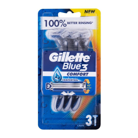 Gillette Blue3 Comfort 3 St. rasierer für Herren Einwegrasierer 3 St.