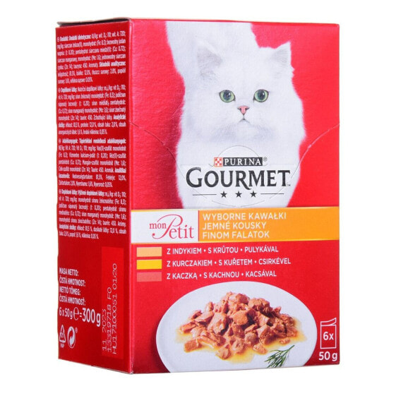 Влажный корм для котов Purina Gourmet курица индейка утка 6 x 50 г