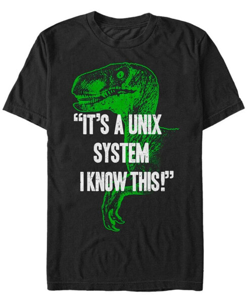 Jurassic Park Men's It's A Unix System I Know This Short Sleeve T-Shirt