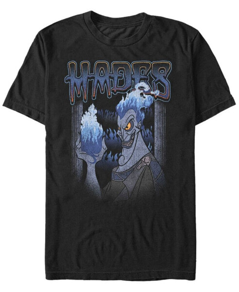 Disney Men's Vintage Hades Strong Pose Flame on Short Sleeve T-Shirt