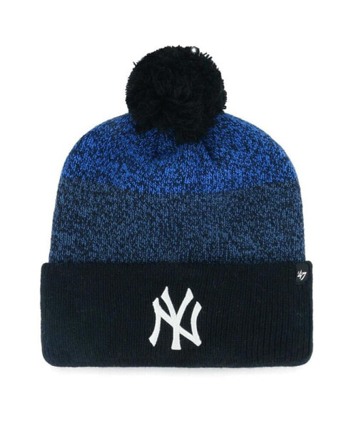 Men's Navy New York Yankees Darkfreeze Cuffed Knit Hat with Pom