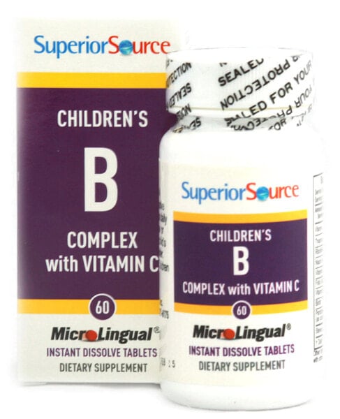 Superior Source Children's B Complex Комплекс витаминов группы B + витамин C для детей 60 быстрорастворимых таблеток