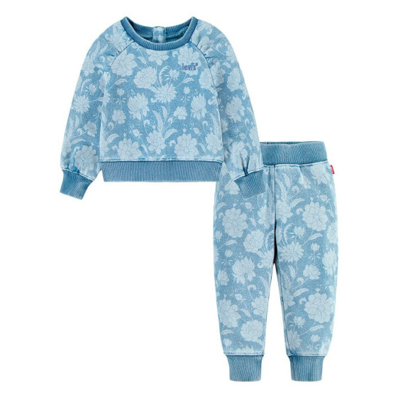 Спортивный костюм для девочки Levi's Kids Floral Sweat Set Blue