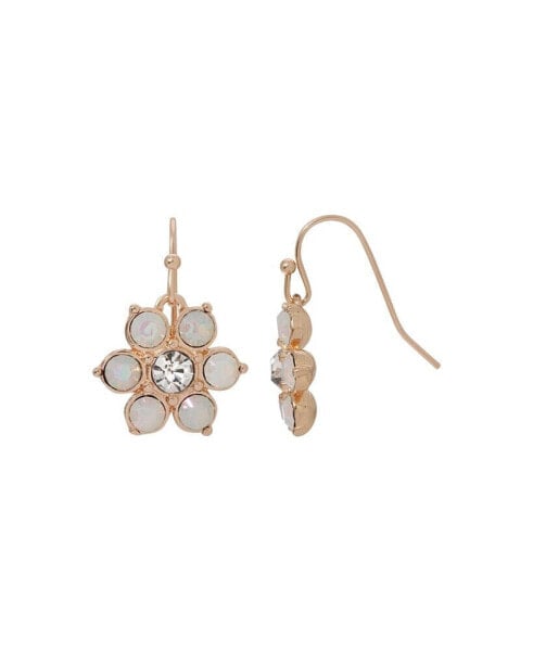 Crystal Flower Drop Earring