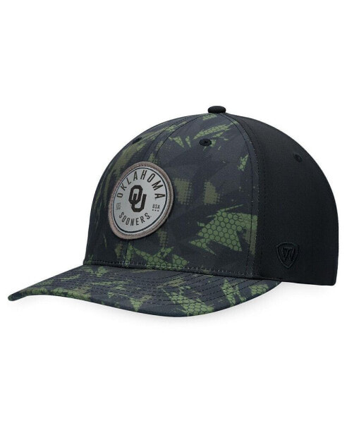 Men's Black Oklahoma Sooners OHT Military-Inspired Appreciation Camo Render Flex Hat