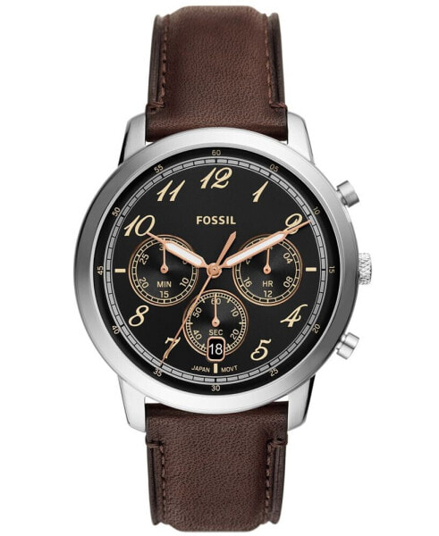 Men's Neutra Chronograph Brown Leather Watch 44mm