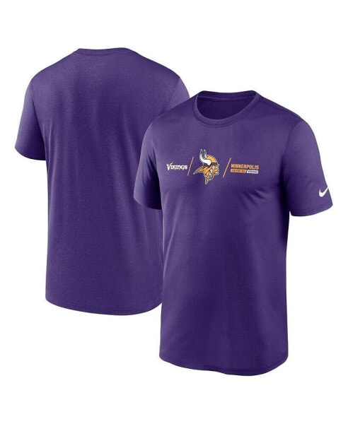 Men's Purple Minnesota Vikings Horizontal Lockup Legend T-shirt