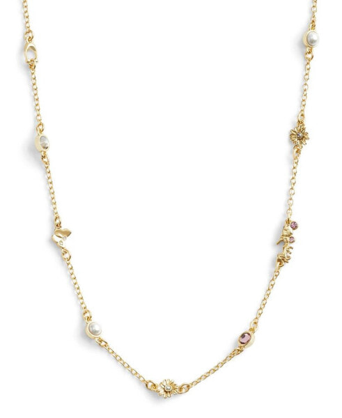 COACH faux Stone Signature Station Necklace