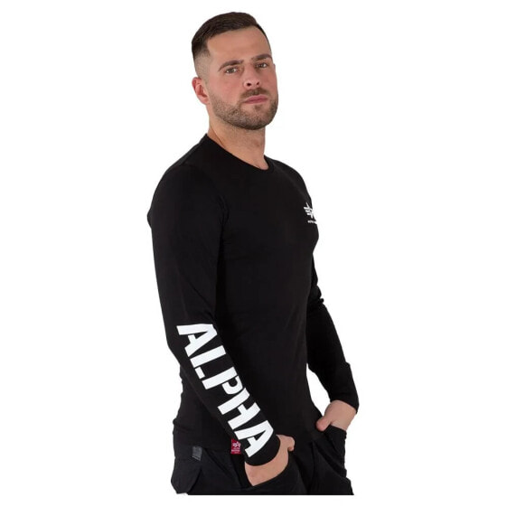 ALPHA INDUSTRIES Sleeve PrinHeavy long sleeve T-shirt