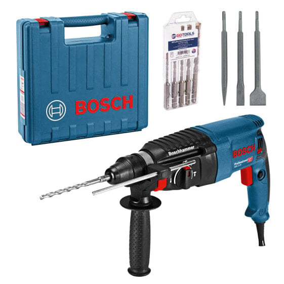 Bosch Bohrhammer GBH 2-26 im Koffer + Hammerbohrer-Set 5tlg + Meisselset 3tlg