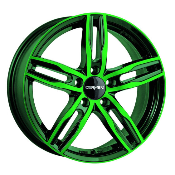 Колесный диск литой Carmani 14 Paul neon green polish 6.5x16 ET50 - LK5/112 ML57.1