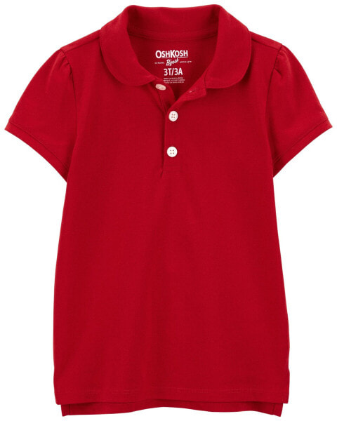 Toddler Red Jersey Polo Shirt 2T