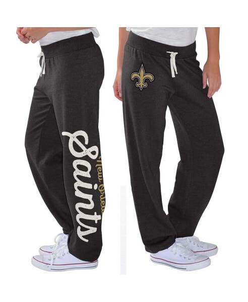 Women's Black New Orleans Saints Scrimmage Fleece Pants