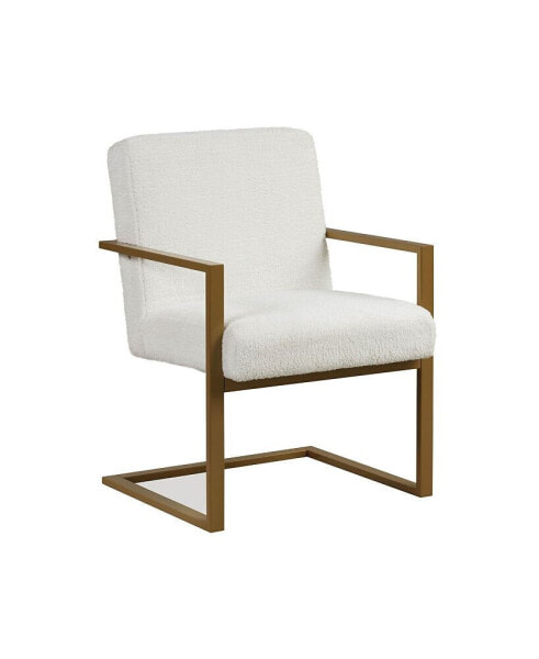 34.8" Wood, Steel, Foam and Polyester Dominic Accent Chair