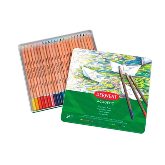 DERWENT Metallic Box Watercolour Colouring Pencil 24 Units