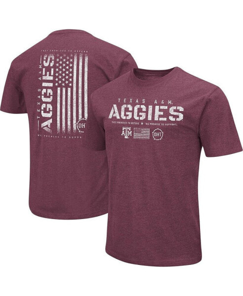 Men's Maroon Texas A&M Aggies OHT Military-Inspired Appreciation Flag 2.0 T-shirt