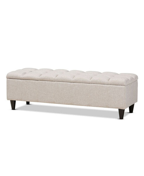 Furniture Brette Mid-Century Modern Upholstered Storage Bench Ottoman