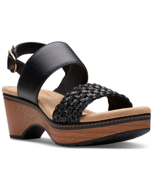 Seannah Step Woven Strap Clog-Style Platform Sandals