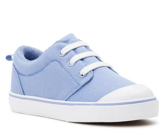 Wonder Nation Sneakers Toddler Boy 9 Blue Canvas Elastic Lace-Up Slip-On Shoes