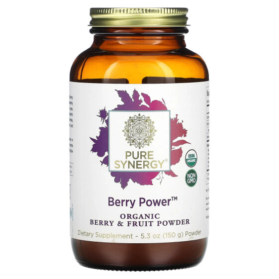 Pure Synergy, органический порошок из ягод и фруктов, Berry Power, 150 г (5,3 унции)