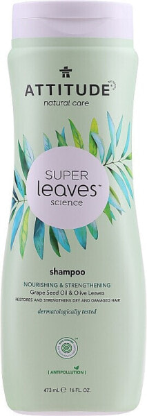 Pflegendes und stärkendes Shampoo mit Traubenkernöl und Olivenblätter für trockenes und geschädigtes Haar